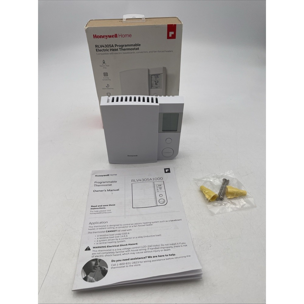 Honeywell RLV4305A 5-2 Day Baseboard Program Digital Thermostat Backlit OPEN BOX